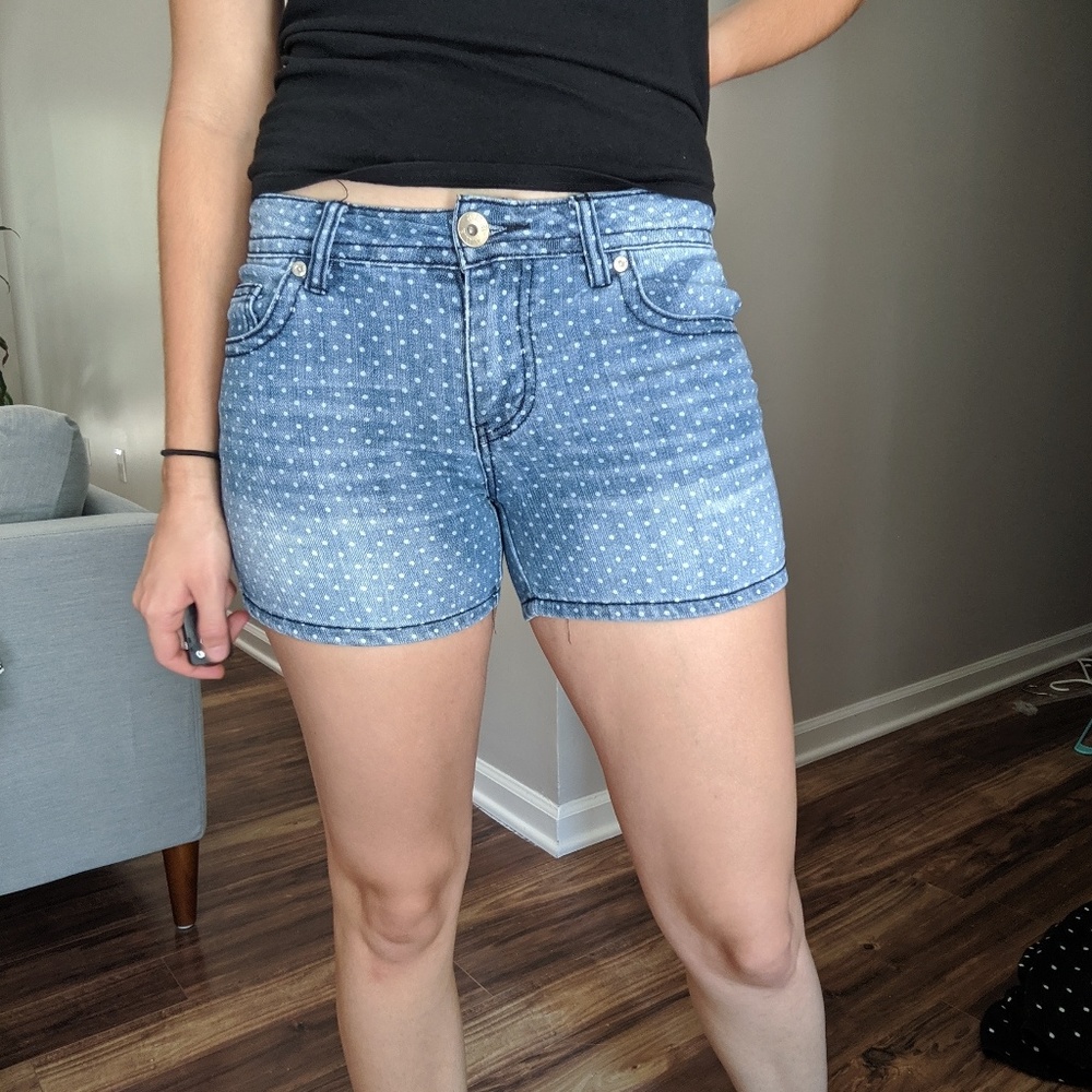 Polka Dot Jean shorts